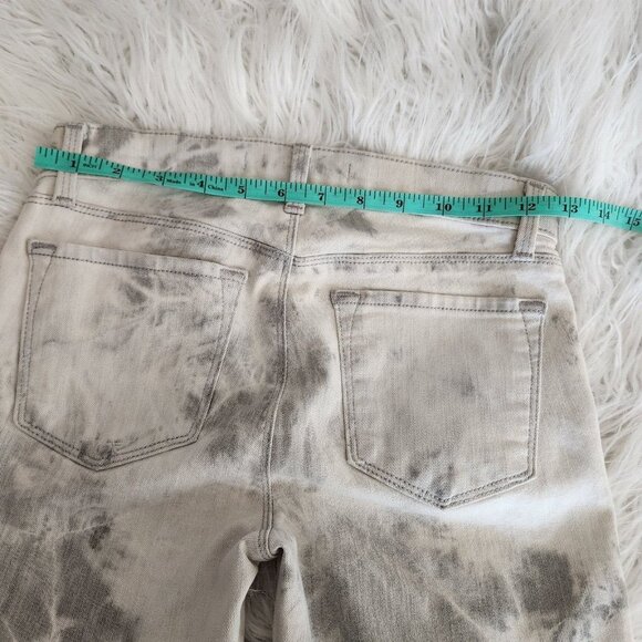 J BRAND JEANS 8112 Mid-Rise Rail FAME Tie Dye Skinny Size 25 (25x31")‎ Gray Moto - Picture 10 of 16